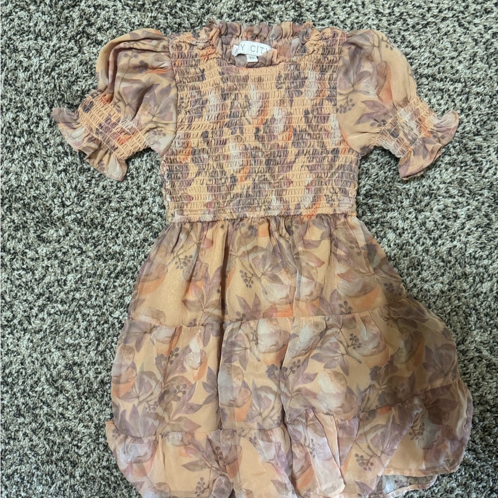 Ivy City toddler girl smocked dress